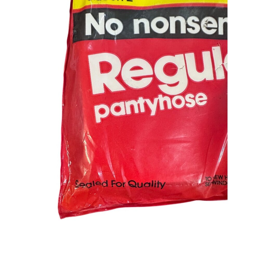 No Nonsense Regular Pantyhose Sandalfoot Queen 2 Tan Vintage Sealed 1991 - Picture 5 of 10